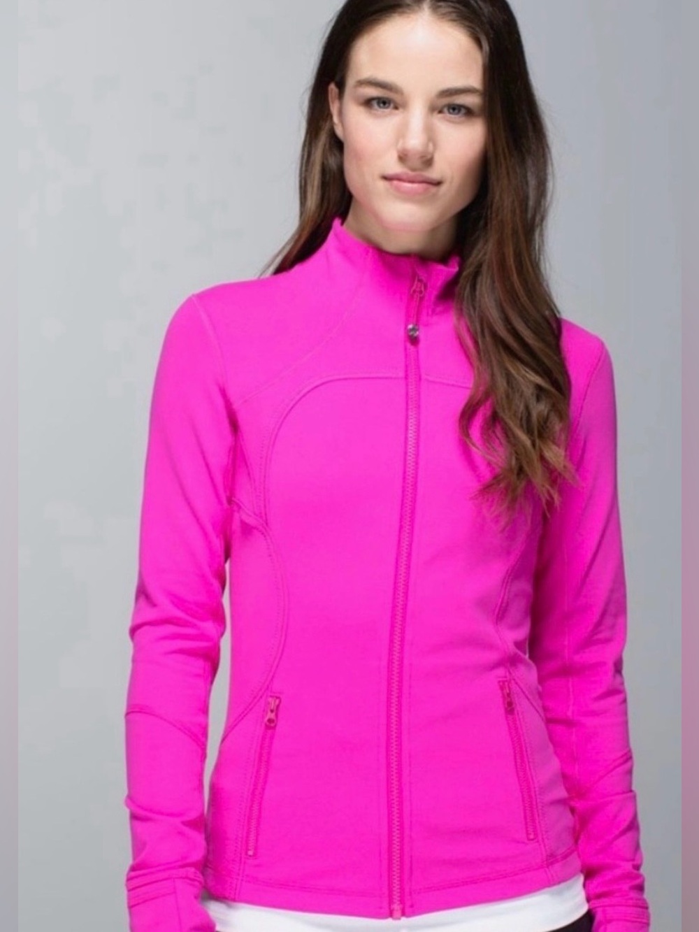 lululemon athletica Bright Pink full zip utility jacket